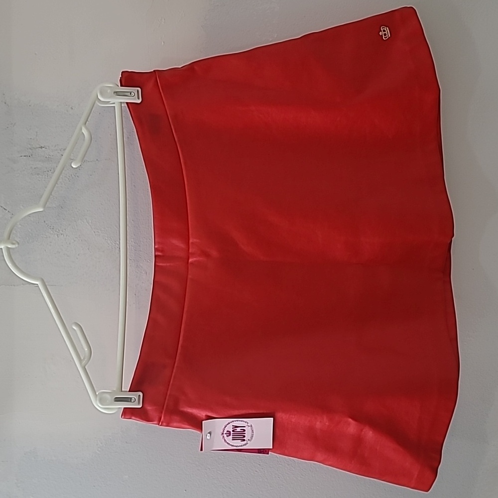 Red "leather" Juicy Couture skirt